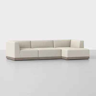 Ivory / Grey / Right Arm Chaise