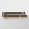 Essential Chaise Sectional - Right Arm Chaise / Mocha / Natural - 2