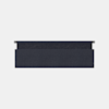 A rectangular, dark gray acoustic panel with a simple, minimalist design, mounted on a light gray background.
