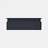 A rectangular, dark gray acoustic panel with a simple, minimalist design, mounted on a light gray background.