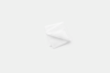 A stack of three white, folded gauze pads on a plain, light gray background.