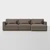 Signature Chaise Sectional (Right Arm Chaise / Mocha) - Front
