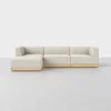 Essential Modular Sofa - 3 Seat + Ottoman / Ivory / Natural - 1