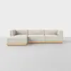 Essential Modular Sofa - 3 Seat + Ottoman / Ivory / Natural - 1