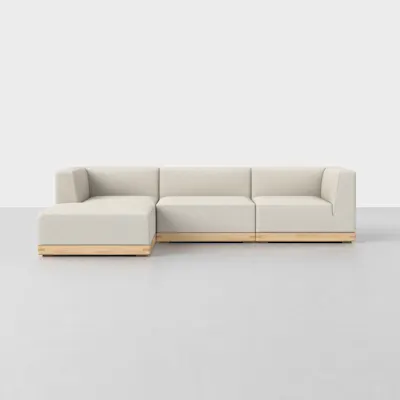Ivory / Natural / 3 Seat + Ottoman