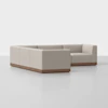 Essential Corner Sectional - Natural / Walnut - 1