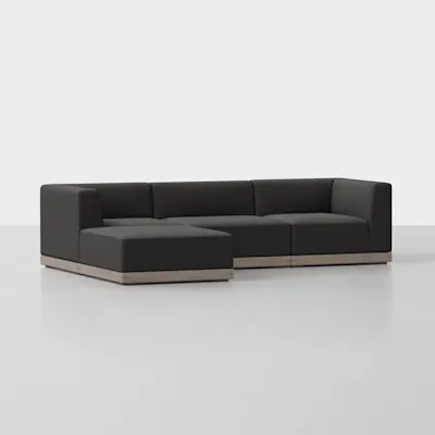Carbon / Grey / 3 Seat + Ottoman
