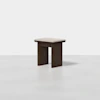 Pillar Stool + Cushion (Espresso / Natural) - Front