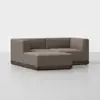 Essential Modular Sofa - 2 Seat + Ottoman / Mocha / Espresso - 2