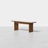 Pillar Bench (Walnut / 48 in / Alabaster) - Front