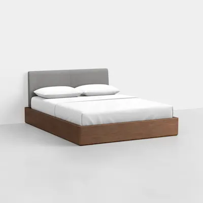 Queen / Heathered Grey / Walnut