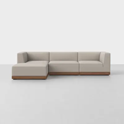 Natural / Walnut / 3 Seat + Ottoman