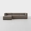 Essential Modular Sofa - 3 Seat + Ottoman / Mocha / Espresso - 1