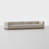 Essential Modular Sofa - 4 Seat / Natural / Walnut - 1