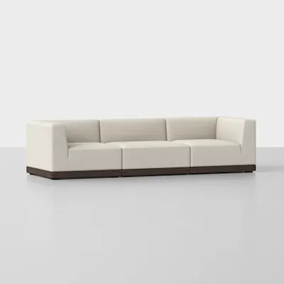 Ivory / Espresso / 3 Seat