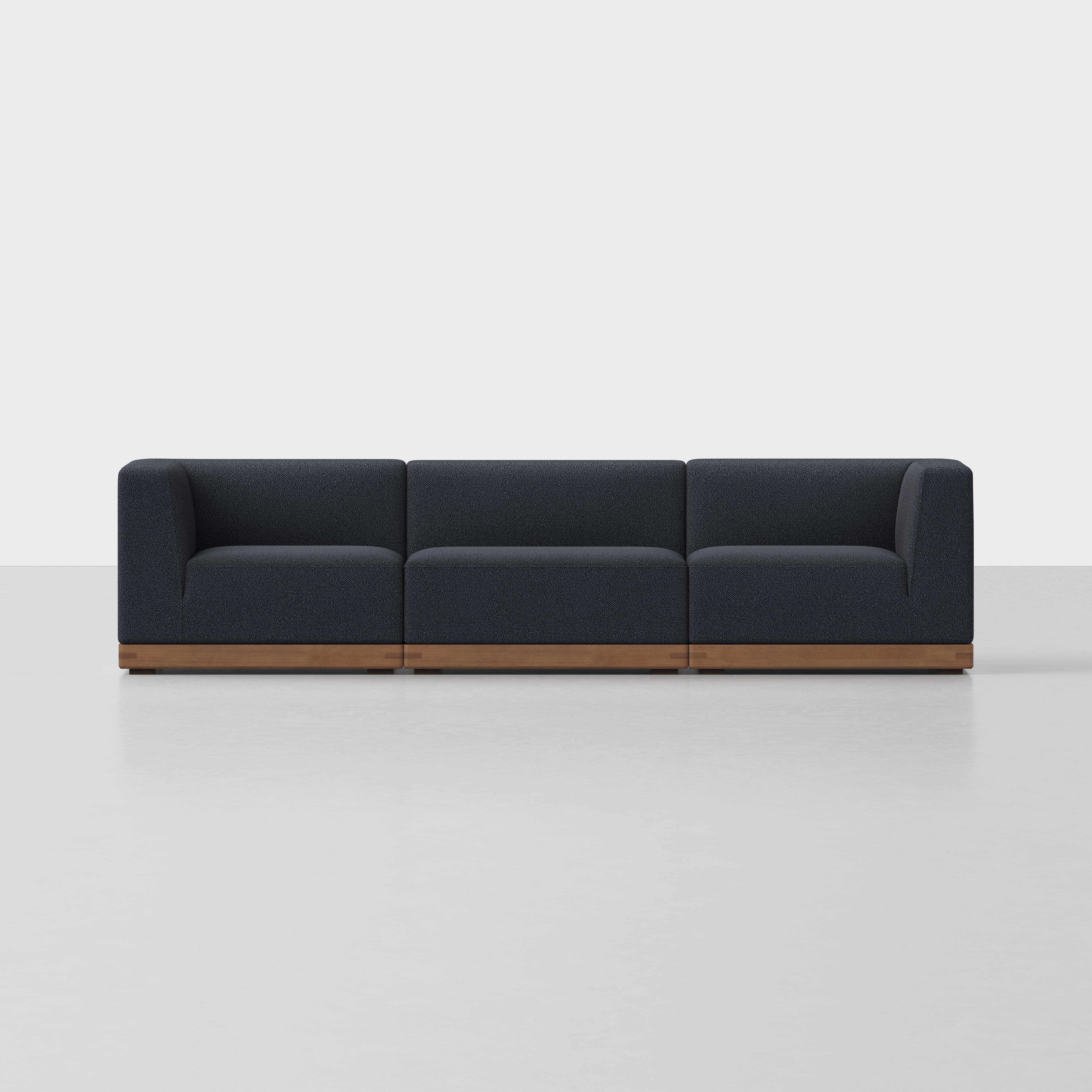 Dark Navy / Walnut / 3 Seat