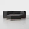 Essential Modular Sofa - 2 Seat + Ottoman / Carbon / Grey - 2