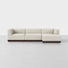 Essential Chaise Sectional - Right Arm Chaise / Ivory / Espresso - 1
