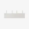 A rectangular beige wall panel with four mounting tabs evenly spaced along the top, set against a plain white background.