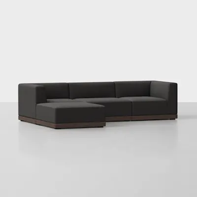 Carbon / Espresso / 3 Seat + Ottoman