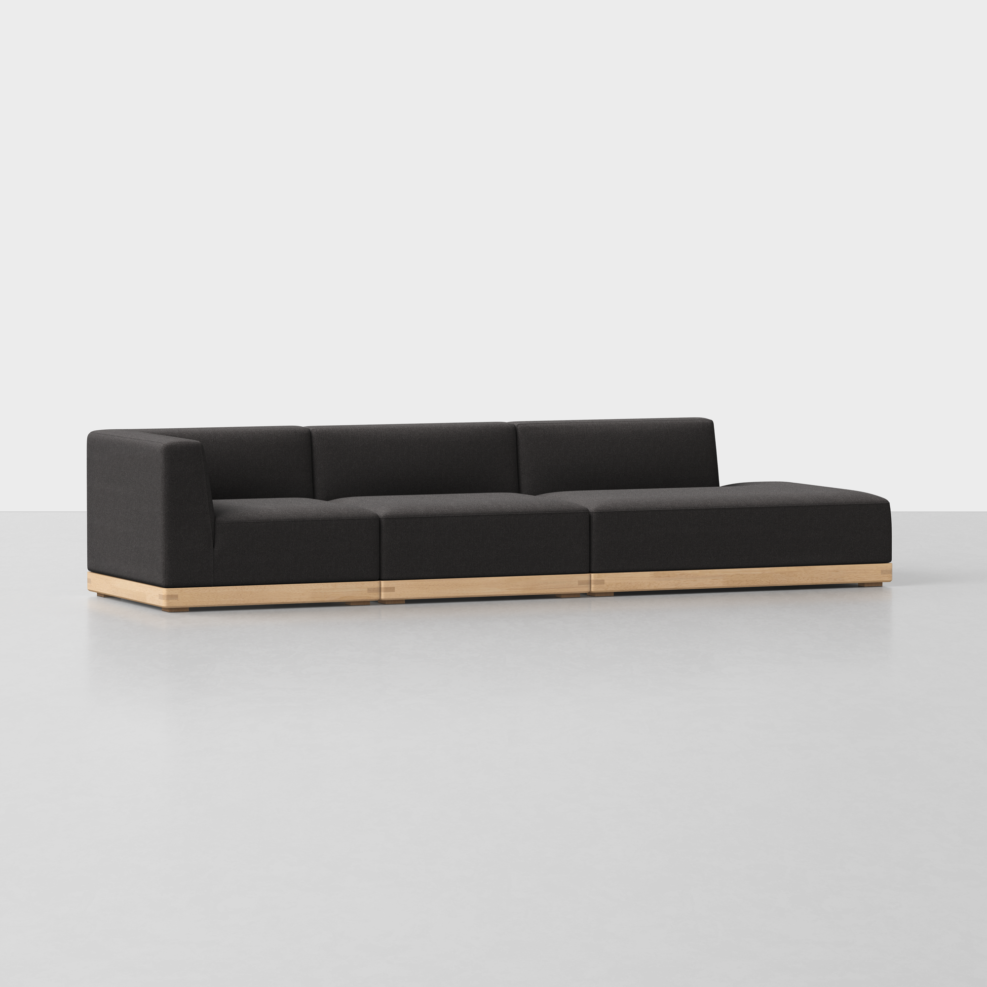 Carbon / Natural / 3 Seat Right Arm Island