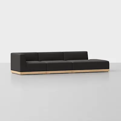 Carbon / Natural / 3 Seat Right Arm Island