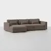 Signature Chaise Sectional (Left Arm Chaise / Mocha) - Angled