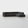 Essential L Island Sectional - Right Arm Island / Carbon / Espresso - 1