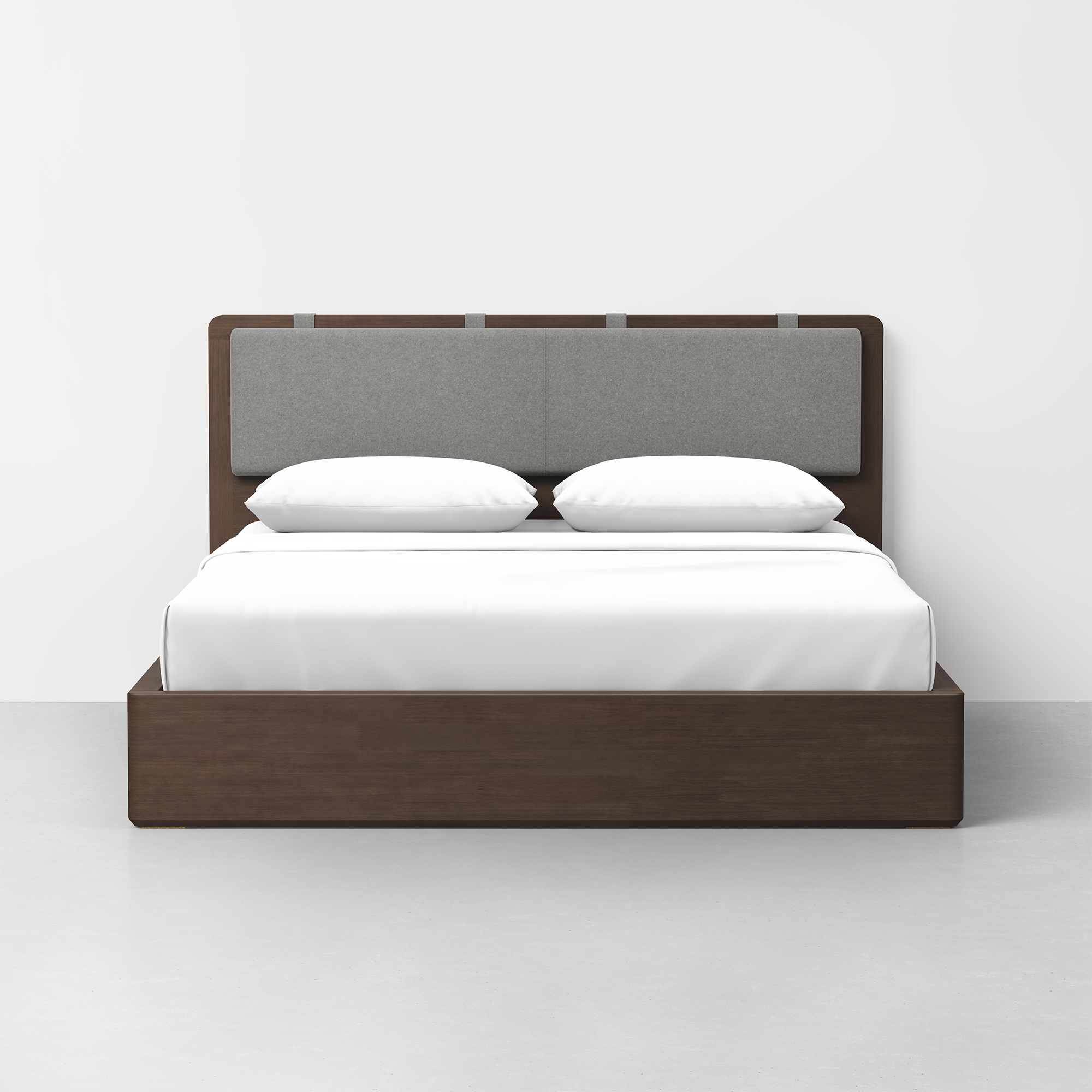 Queen / Heathered Grey / Espresso