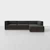 Essential L Island Sectional - Right Arm Island / Carbon / Espresso - 1