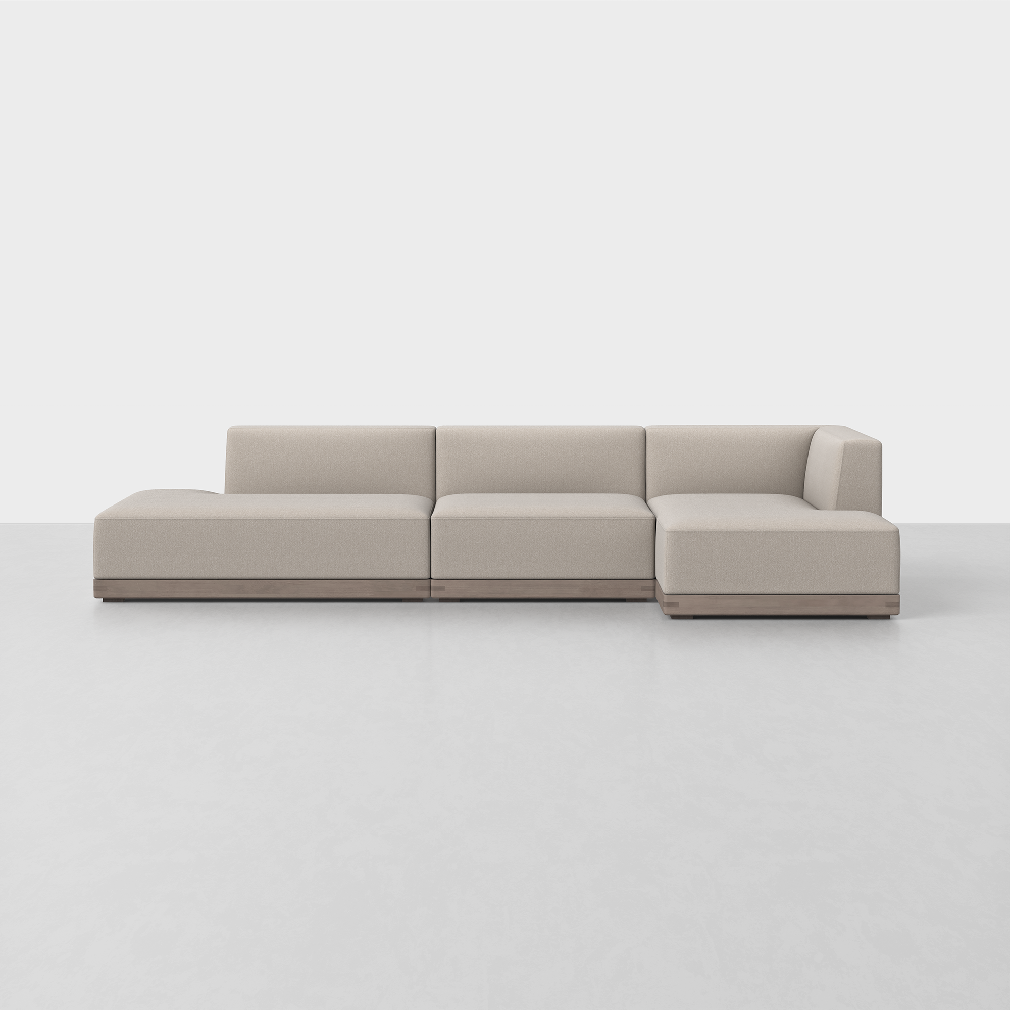 Natural / Grey / Right Arm Chaise