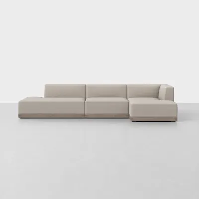 Natural / Grey / Right Arm Chaise