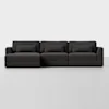 Signature Chaise Sectional (Left Arm Chaise / Carbon) - Front