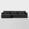 Signature Chaise Sectional (Left Arm Chaise / Carbon) - Front