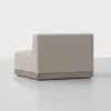 Essential Sectional Module (Armless / Natural / Grey) - Back Angled