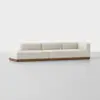 Essential Island Sofa - 3 Piece Left Arm Island / Ivory / Walnut - 2