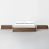 One-Drawer Nightstand (Walnut) - Next to Bed