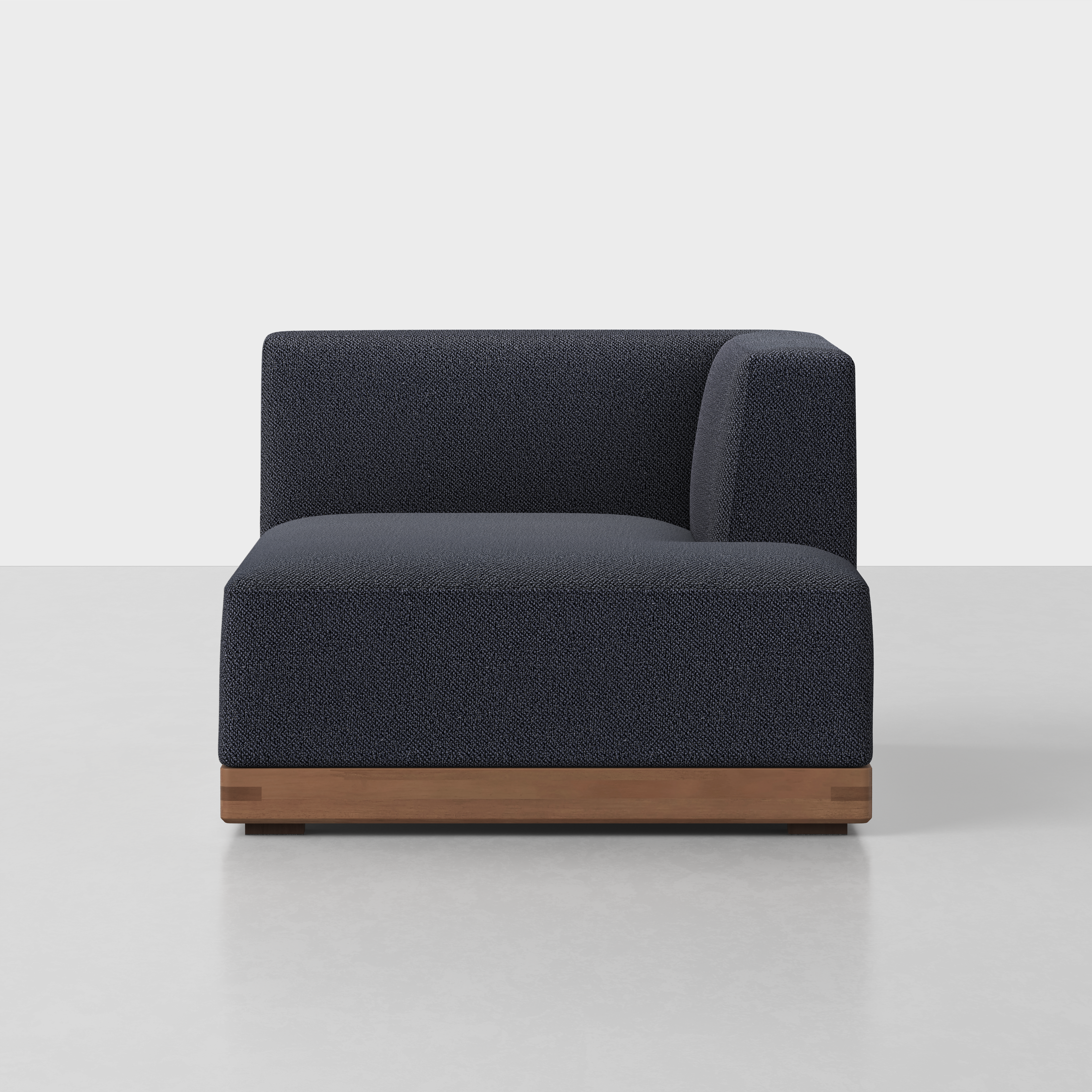 Dark Navy / Walnut / Right Arm Chaise