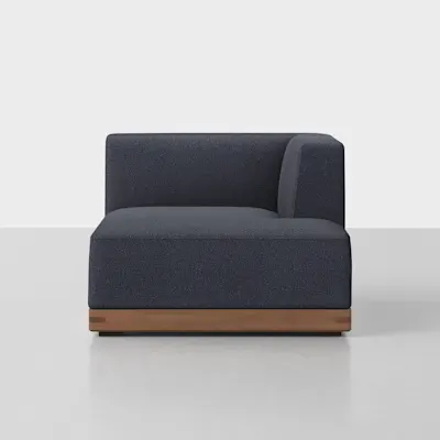 Dark Navy / Walnut / Right Arm Chaise