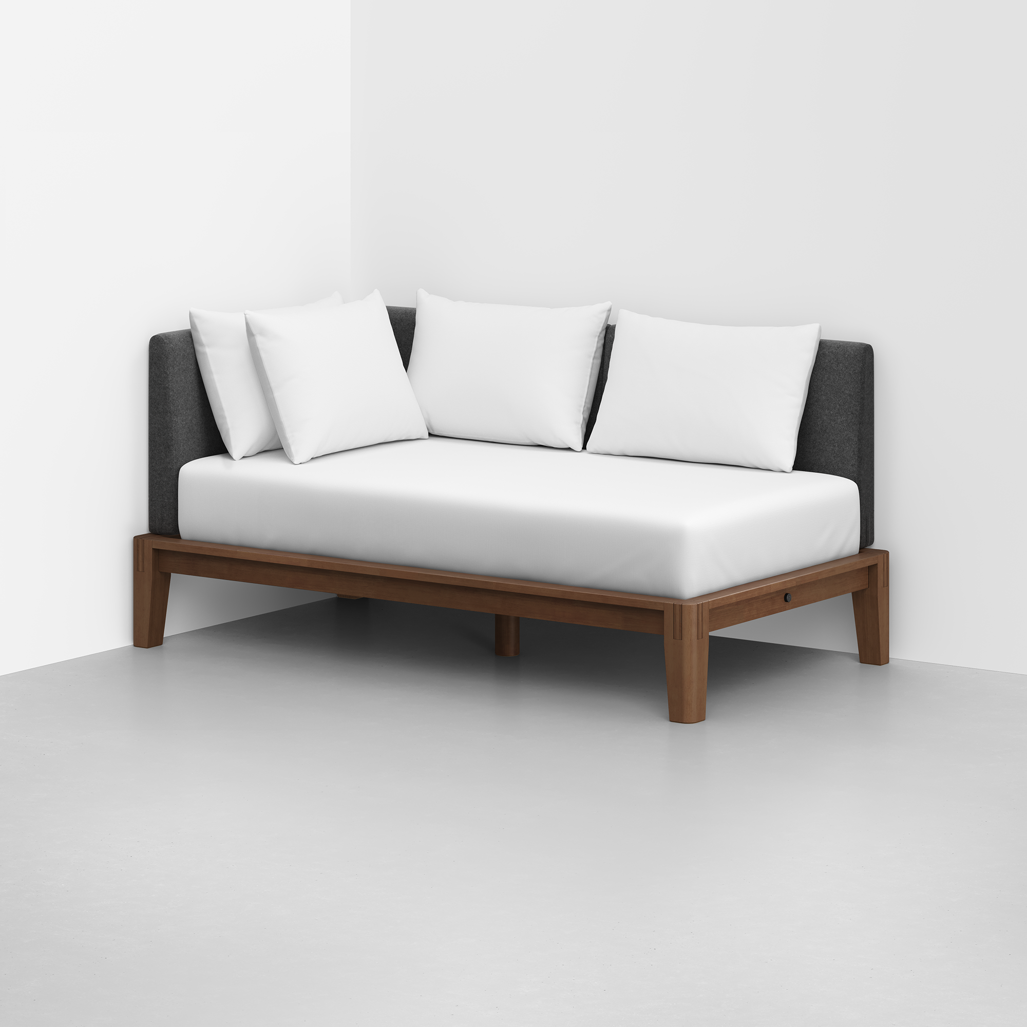 Heathered Charcoal / Walnut