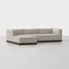 Essential Modular Sofa - 3 Seat + Ottoman / Natural / Espresso - 2