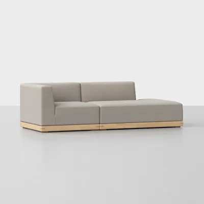 Natural / Natural / 2 Seat Right Arm Island