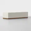 Essential Modular Sofa - 3 Seat + Ottoman / Ivory / Walnut - 3