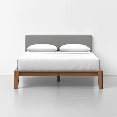 Queen / Heathered Grey / Walnut