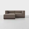 Essential Modular Sofa - 2 Seat + Ottoman / Mocha / Espresso - 1