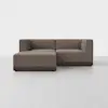 Essential Modular Sofa - 2 Seat + Ottoman / Mocha / Espresso - 1
