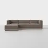 Essential Modular Sofa - 3 Seat + Ottoman / Mocha / Grey - 1