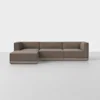 Essential Modular Sofa - 3 Seat + Ottoman / Mocha / Grey - 1