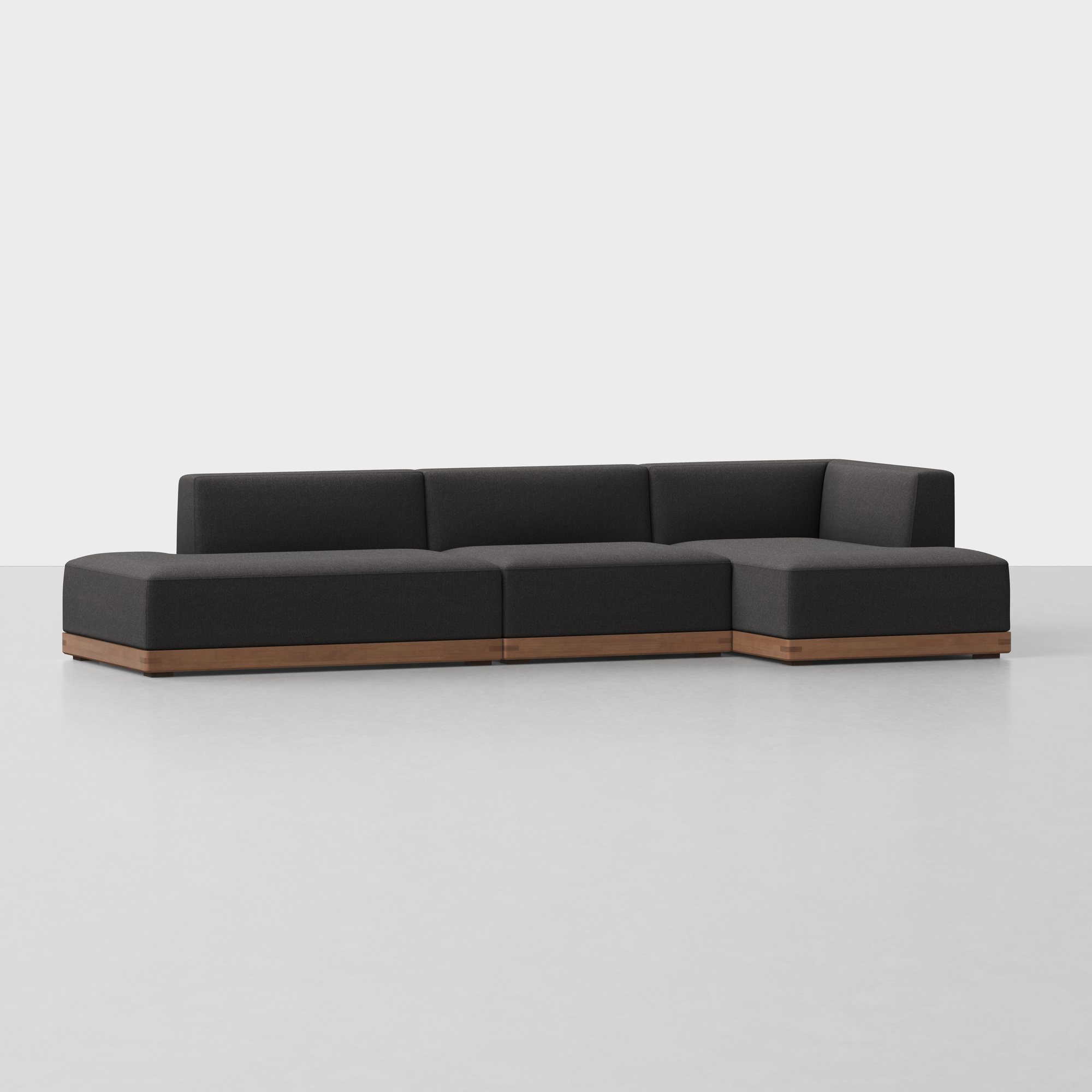 Carbon / Walnut / Right Arm Chaise