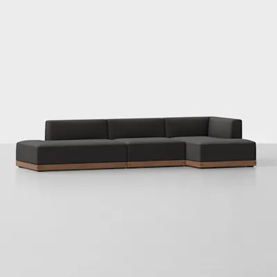 Carbon / Walnut / Right Arm Chaise